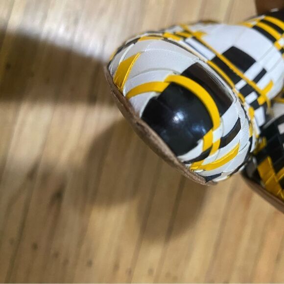 LAURENCE DACADE Woven Oxblood Stefany Sculpted Heel Mules Italy Size 40.5 - Picture 7 of 8